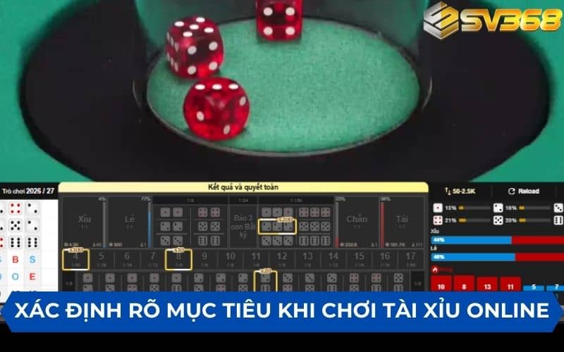 Xác định rõ mục tiêu khi chơi tài xỉu online