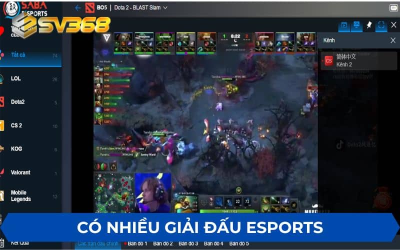 Các giải đấu Esports được tổ chức thường xuyên