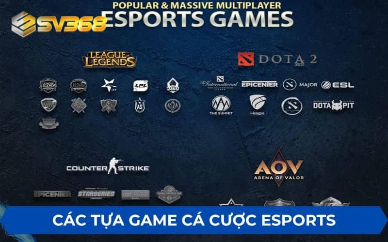 Các tựa game cá cược Esports được yêu thích nhất